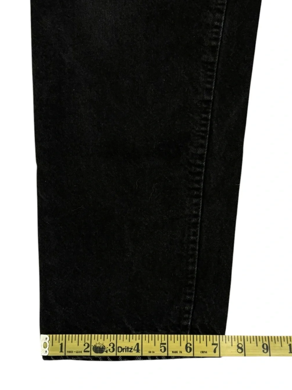 VTG 90s Lee Black Jeans Tapered High Rise USA 30x32 Faded Mens Denim Fits 27x30